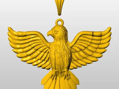 Hawk hunting 2D print model  3D model