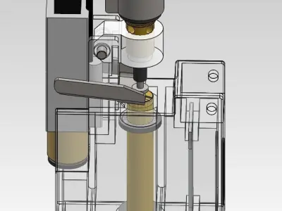 Single Jet Lighter Mechanism with Tank Free 3D model