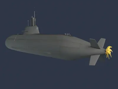 HNoMS U32 Low-poly 3D model