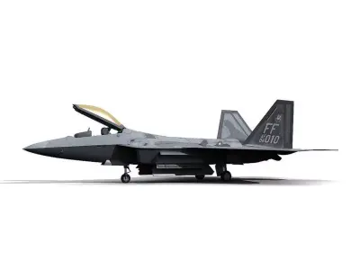 F 22 Raptor Low-poly 3D model