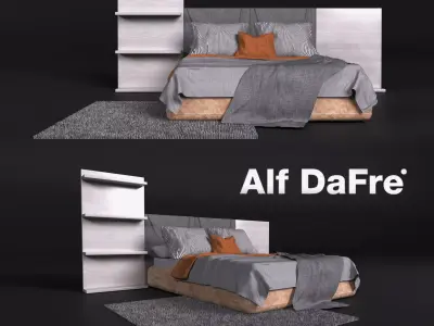 Elegant bed in a modern style Free 3D model