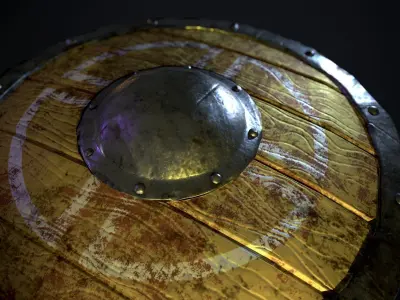 Vyking Shield Low-poly 3D model