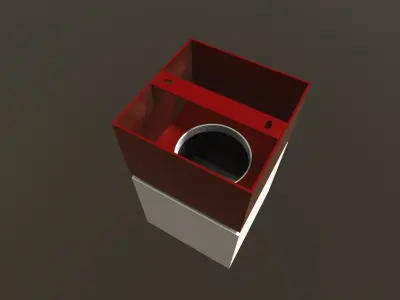 Square LED Light Fixture Free 3D model