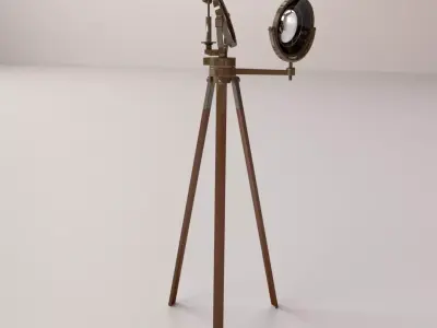 Heliograph vintage tripod lamp at 3D model