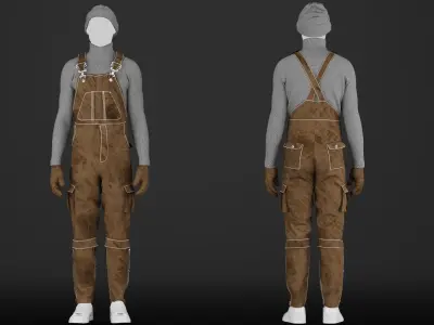 Fishing clothes for marvelous designer 3D model