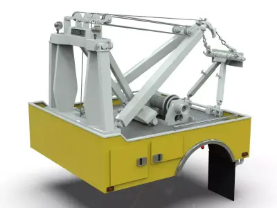 Holmes 750 Wrecker Tow Truck Equipment for Classic Trucks 3D model