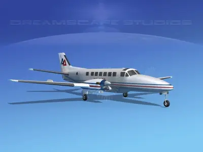 Beechcraft B99 Air Alpes 3D model