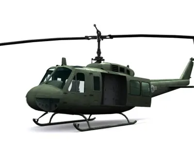Army UH 1 Low-poly 3D model