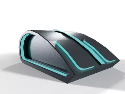 Sci-Fi Computer Mouse Low-poly 3D model