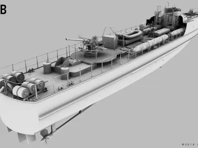 SCHNELLBOOT S38-B and S100 BUNDLE 3D model