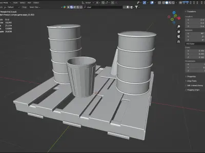 Some Free Game Assets Low-poly 3D model