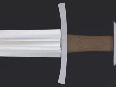 Viking sword Game ready model Low-poly 3D model