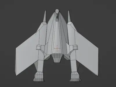 Space Aircraft FREE Low-poly 3D PBR model game ready Free low-poly 3D model