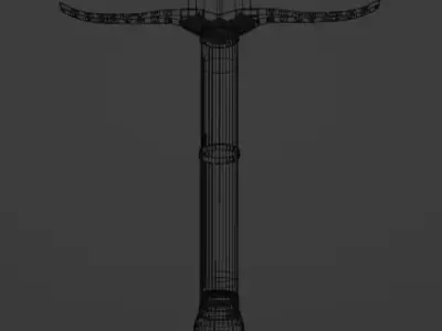 Longsword sword Low-poly 3D model