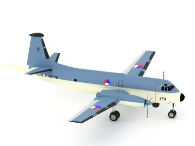 Dassault Breguet Br 1150 Atlantic - THE ATLANTIQUE 2 - Low-poly 3D model