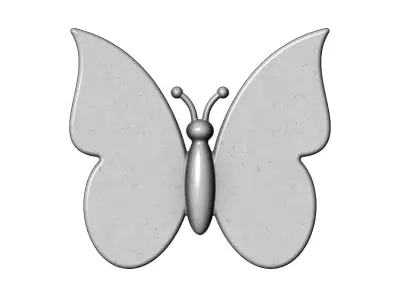 Simplistic butterfly model 3D print model