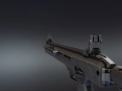 Ruger LC Carbine Low-poly 3D model