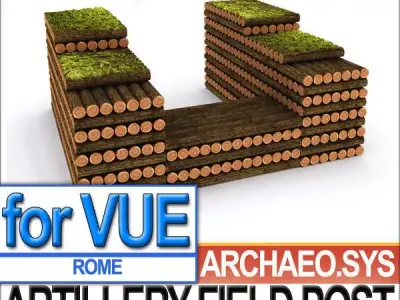 Roman Artillery Field Post 3D model