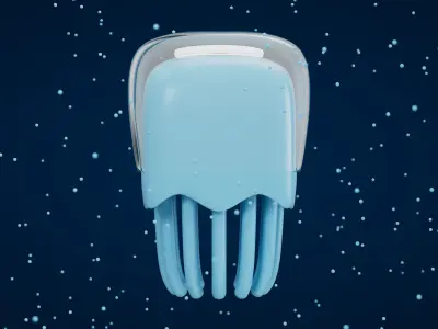 Jellyfish Cartoon 3D model