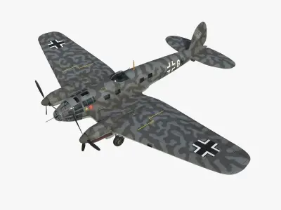 Heinkel He 111 5J-GH Low-poly 3D model