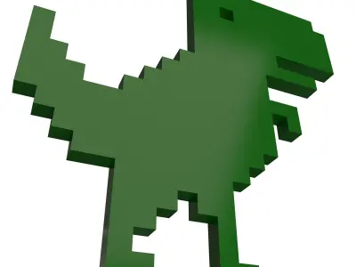 Google Dinosaur T-Rex Low-poly 3D model