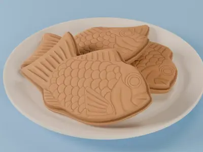 Taiyaki Low-poly 3D model