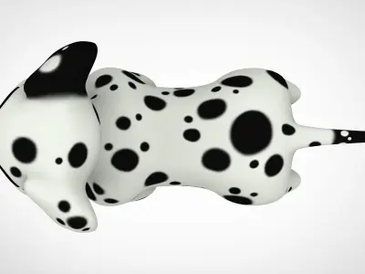 Dalmatian Puppy Low-poly 3D model