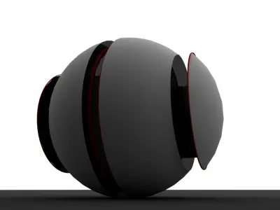 Robot BallR12 Free low-poly 3D model