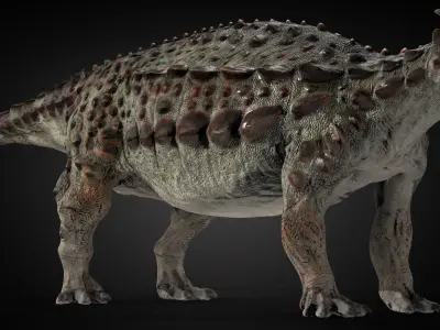 Scelidosaurus dinosaur Low-poly 3D model