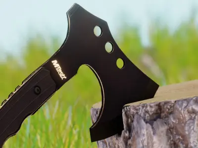 low poly tomahawk axe Free low-poly 3D model
