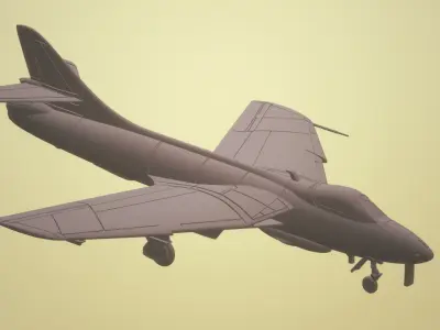 HAWKER HUNTER MK-58 1-72 SCALE HIGHLY DETAILED MODEL 3D print model