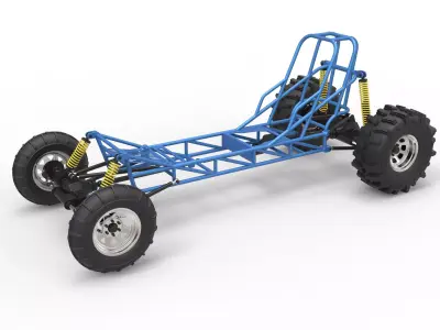 Mud dragster chassis 3D model