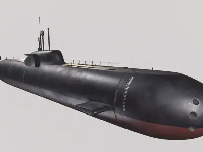 Submarine Low-poly 3D model