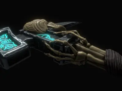 Skeleton Warhammer Low-poly 3D model