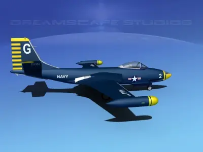 McDonnell F2H2 Banshee V12 3D model