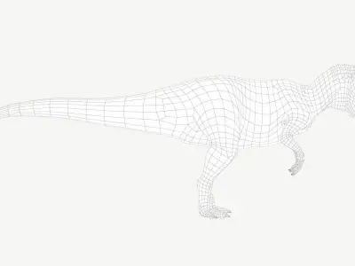 Allosaurus dinosaur Low-poly 3D model