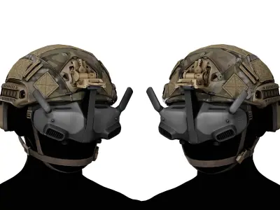 DJI DRONE GOGGLES Low-poly 3D model