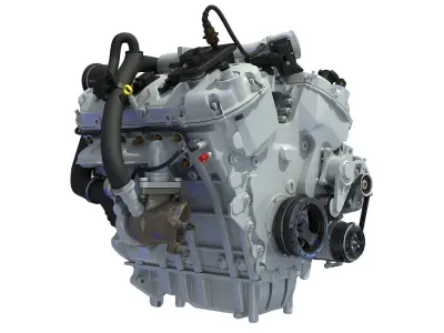 Turbocharged Direct Injection Gasoline Engine 3D model