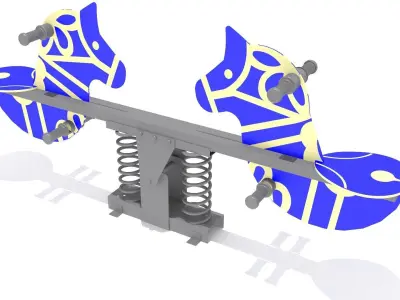 Horse Seesaw Free 3D model