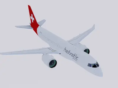 Embraer E-190 E-2 helvetic Airways 3D model