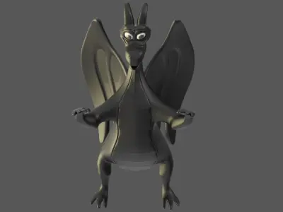 Cartoonish Dragon v3 Low-poly 3D model