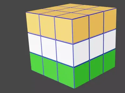 Rubik Cube with Indian flag Tiranga on Independence day 3D Free low-poly 3D model