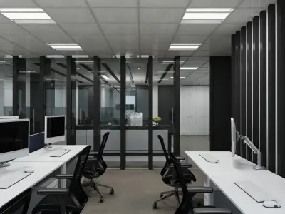 Full Office Interior 21 3D model