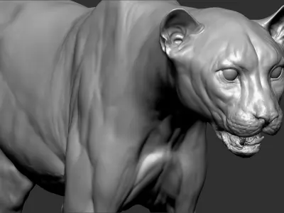 Cheetah VFX Ultra Cinematic Realistic Zbrush Sculpt 3D model
