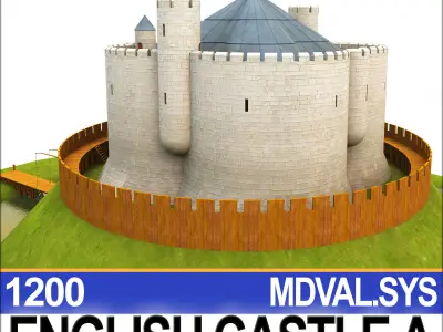 Medieval English Castle A 3D model