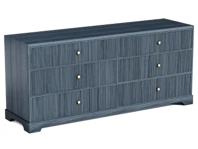 Genevieve Reeded 6 Drawer Dresser 3D model