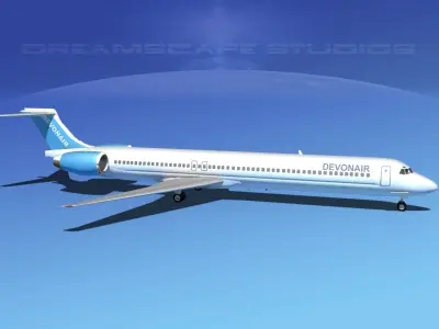 McDonnell Douglas MD80 Devonair 3D model