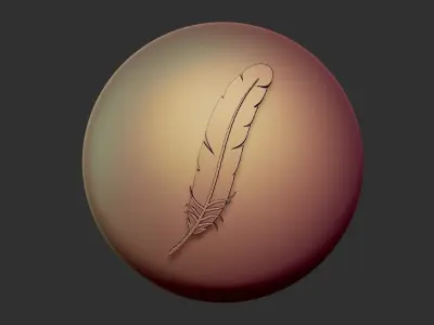 Feathers Stylized VDM - 12 Zbrush Brushes Free Free 3D model