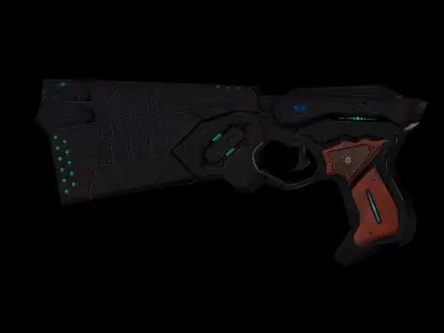 Dominator from Psycho pass Low-poly 3D model