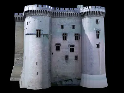 Tarascon Medieval Castle Low-poly 3D model